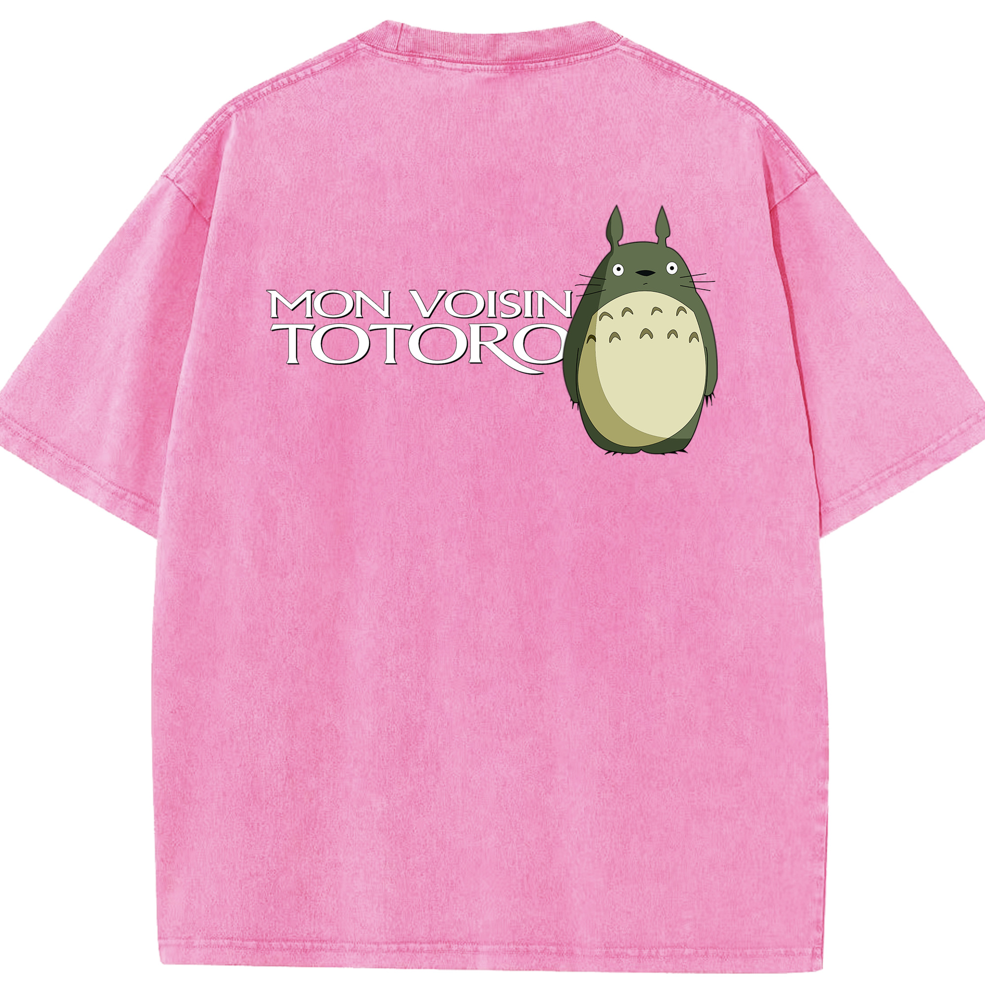 （画像用） となりのトトロ 草壁メイ 草壁サツキ My Neighbor Totoro Satsuki Kusakabe Mei Kusakabe 綿100% ヴィンテージ風 半袖Tシャツ（背面プリント）